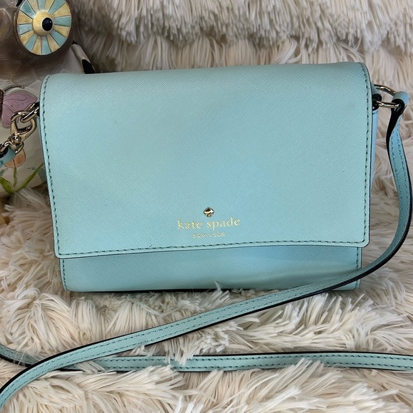 Kate Spade Light (Tiffany) Blue Cedar Street Magnolia Crossbody - Picture 3 of 13